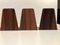 Mid-Century Bookends with Teak & Rosewood Foil, 1960s, Set of 5 3