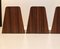 Mid-Century Bookends with Teak & Rosewood Foil, 1960s, Set of 5 4