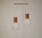 Scandinavian Pendant with 2 Opaline Shades, 1960s, Image 2