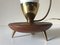 Vintage Dreibein-Lampe aus Teak & Messing von Philips, 1960er 7