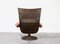 Leather & Rattan Swivel Lounge Chair by Gerard vd Berg for Montis, 1970s, Image 6