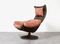 Leather & Rattan Swivel Lounge Chair by Gerard vd Berg for Montis, 1970s 4