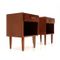 Italienische Mid-Century Nachttische aus Teak, 1960er, 2er Set 4