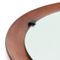 Italian Round Curved Plywood Mirror, 1960s, Image 6