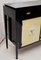 Vintage Goatskin & Black-Lacquered Wooden Sideboard, 1940s, Image 7