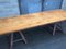 Vintage Industrial Table with Eiffel Base 11