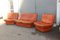 Sofá Gabbiano de cuero coñac y dos sillones de Lev&Lev, años 80, Set of 3, Imagen 11