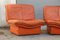 Cognac Leather Gabbiano Sofa & 2 Chairs from Lev&Lev, 1980s, Set of 3 14
