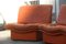 Sofá Gabbiano de cuero coñac y dos sillones de Lev&Lev, años 80, Set of 3, Imagen 18