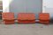 Cognac Leather Gabbiano Sofa & 2 Chairs from Lev&Lev, 1980s, Set of 3 1