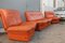 Cognac Leather Gabbiano Sofa & 2 Chairs from Lev&Lev, 1980s, Set of 3 3