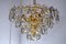 Golden Chandelier with 50 Crystals from Kinkeldey, 1960s 2