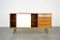 Walnut Sideboard with White Sliding Doors, 1960s 2