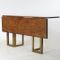 Vintage Brass & Burr Walnut Table by Jean Claude Mahey, 1970s, Image 2