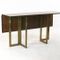 Vintage Brass & Burr Walnut Table by Jean Claude Mahey, 1970s 8