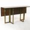 Vintage Brass & Burr Walnut Table by Jean Claude Mahey, 1970s, Image 8