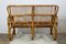 2-Seater Rattan Bench, 1960s 6