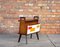 Vintage French Painted Wood & Leather Magazine Rack, 1960s 4