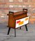 Vintage French Painted Wood & Leather Magazine Rack, 1960s 6