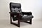 Leather & Mahogany Highback Lounge Chair from Coja, 1980s, Image 1