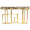 Gold-Framed Mahogany Console with Gold Leaf by Pacific Compagnie Collection 1