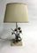 Vintage Bronze Flower Table Lamp, 1970s, Image 1