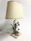 Vintage Bronze Flower Table Lamp, 1970s, Image 5