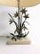 Vintage Bronze Flower Table Lamp, 1970s, Image 9