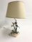 Vintage Bronze Flower Table Lamp, 1970s 4