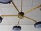 Mid-Century Brass & Colored Acrylic Glass Ceiling Lamp from G.C.M.E, 1960s 2