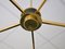 Mid-Century Brass & Colored Acrylic Glass Ceiling Lamp from G.C.M.E, 1960s 9