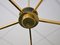 Mid-Century Brass & Colored Acrylic Glass Ceiling Lamp from G.C.M.E, 1960s, Image 9