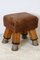 Vintage Leather Gym Stool, 1930s 10