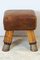 Vintage Leather Gym Stool, 1930s 9