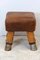 Vintage Leather Gym Stool, 1930s, Image 2