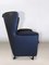 Blue Leather Model DS-23 Lounge Chair & Footstool from de Sede, 1990s, Set of 2 4
