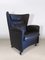 Fauteuil & Repose-Pieds Modèle DS-23 en Cuir Bleu de de Sede, 1990s 7