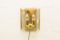 Lámparas de pared doradas de cristal ahumado, años 60. Juego de 2, Imagen 1