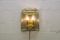Lámparas de pared doradas de cristal ahumado, años 60. Juego de 2, Imagen 5