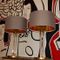 Grandes Lampes Vintage en Verre Acrylique et Laiton Doré, Set de 2 4
