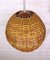 German Wicker Wall Lamp, 1950s 14