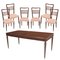Tavolo da pranzo vintage in mogano con sei sedie di Paolo Buffa per La Permanente Mobili Cantù, set di 7, Immagine 1