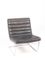 Vintage Danish Leather & Steel Lounge Chair, 1960s, Image 1