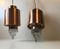 Mid-Century Copper & Glass Icicle Pendants from Vitrika, Set of 2, Image 1