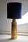 Mid-Century Tischlampe mit Säule aus goldener Keramik von Aldo Londi für Bitossi, 1960er 1