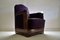 Art Deco Mahogany and Purple Velvet Lounge Chairs by Carel Adolph Lion Cachet, Set of 2, 1930s, Image 2