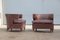 Italian Armchairs with Wooden Feet, 1930s, Set of 2, Image 2