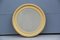 Round Italian Golden Aluminum Mirror, 1960s 1