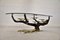 Hollywood Regency Brass Coffee Table by Willy Daro, 1970s, Image 1
