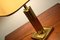 Lámpara de mesa Hollywood Regency vintage de latón, Imagen 3